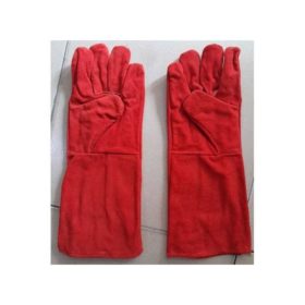 GANTS EN CUIR POUR TRAVAUX LOURDS - ROUGE