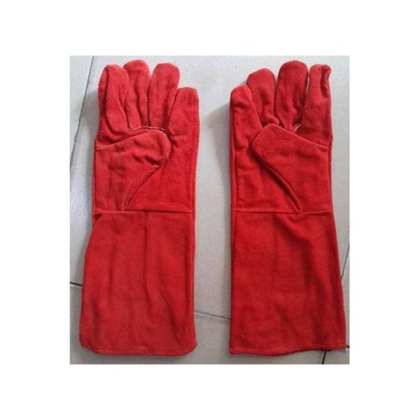 GANTS EN CUIR POUR TRAVAUX LOURDS - ROUGE