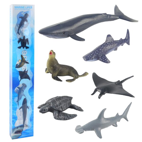ANIMAUX MARINS – 6PCS MARINE LIFE + 3ANS