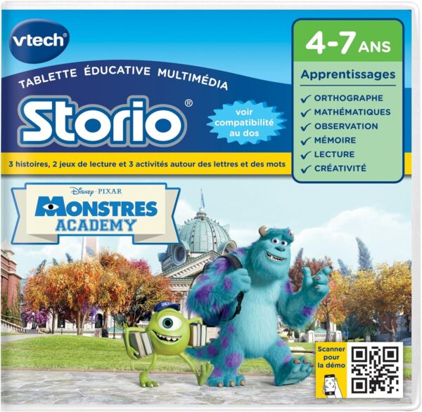 2 DISQUETTES-STORIO-DISNEY MONSTRES ACADEMY-VTECH