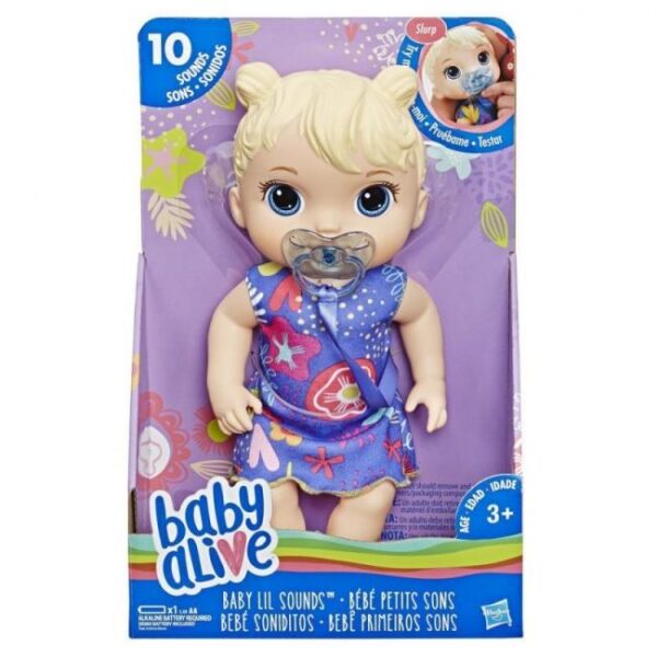 BABY ALIVE POUPEE VIVANTE + MUSIQUE BLONDE -3ANS PLUS – E3690