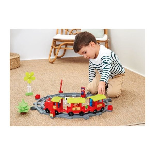 Bloc de construction circuit train de campagne rond-64cm+18mois