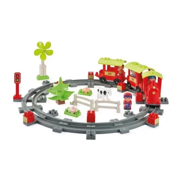 Bloc de construction circuit train de campagne rond-64cm+18mois