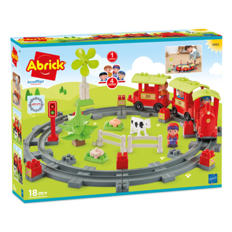 Bloc de construction circuit train de campagne rond-64cm+18mois