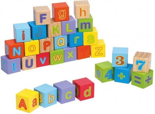 Bloc en bois alphabet-30pcs+1an