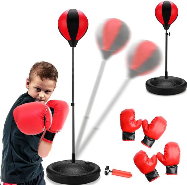 BOXE SET PUNCHING BALL+GANTS