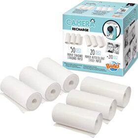 Camera recharge pour camera buki pv07 papier standard et autocollant+6ans