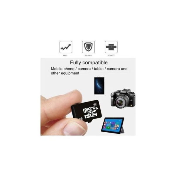 Carte Memoire Micro SD+ Adaptateur SD CAPACITE AU CHOIX-noir 8GB