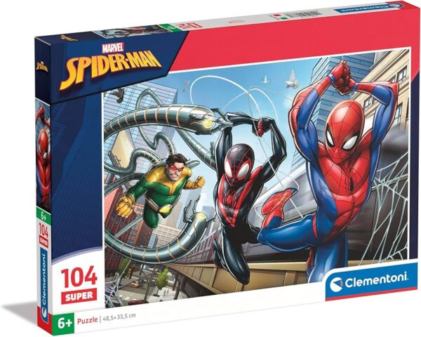 CLEMENTINO-PUZZLE 104PCS-SPIDERMAN +6ANS