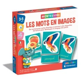 CLEMENTONI-JEU EDUCATIF MONTESSORI LES MOTS EN IMAGES