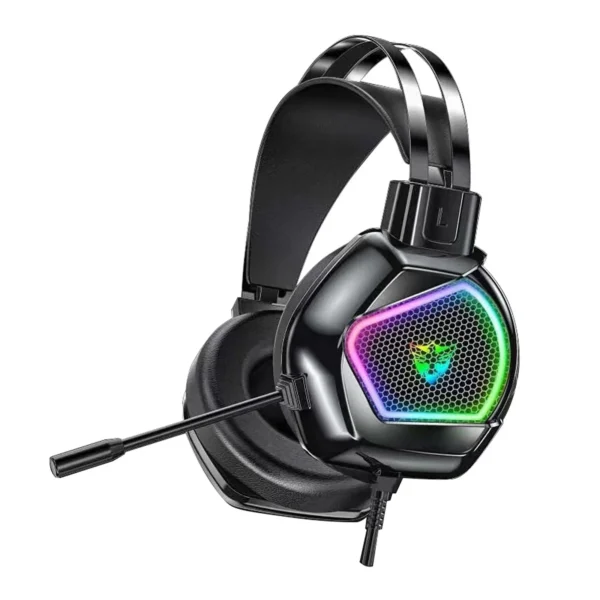 Ecouteurs sans fil lumineux multi couleurs sport avec micro-noir