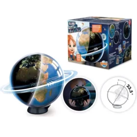 Globe lumineuse-20cm-rotatif city light+8ans
