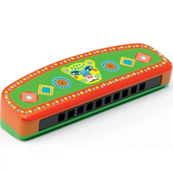 HARMONICA ANIMAMBO-VERT ROUGE-DJECO