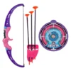 JEU DE CIBLE ARC+3 FLECHES-ROSE VIOLET