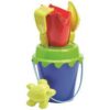 Jeu de plage seau-15cm+accessoires ASST+18mois