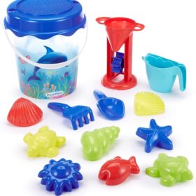 Jeu de plage seau+accessoires motif marin+18mois