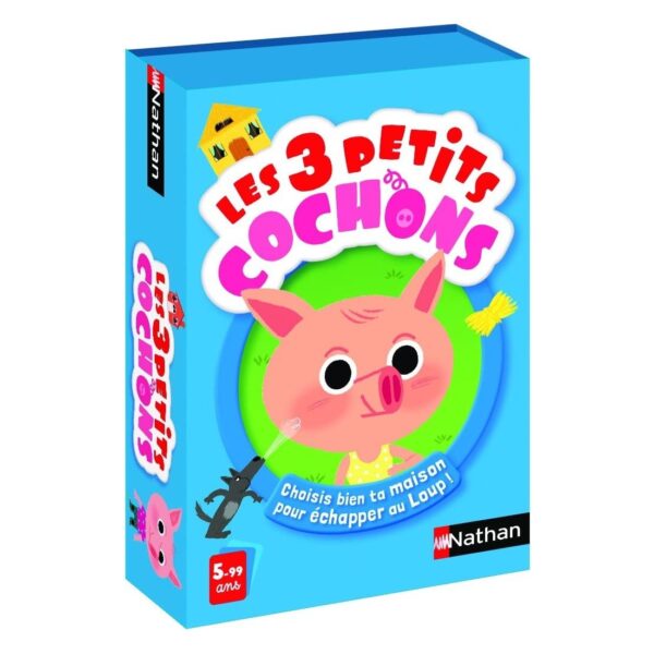 JEU DE REFLEXION-LES 3 PETITS COCHONS+5ANS-NATHAN