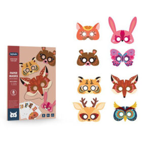 Jeu paper masks 8 masques animaux 3D+5ans