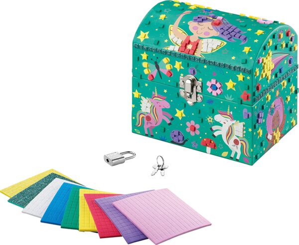 Jeu secret mosaics coffre a decorer+5ans