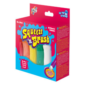 Jeu squeeze n'brush 12 pinceaux de peinture lavable x24ML