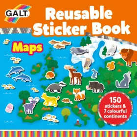 LIVRE D'AUTOCOLLANTS REUTILISABLES-CARTE EDUCATIF