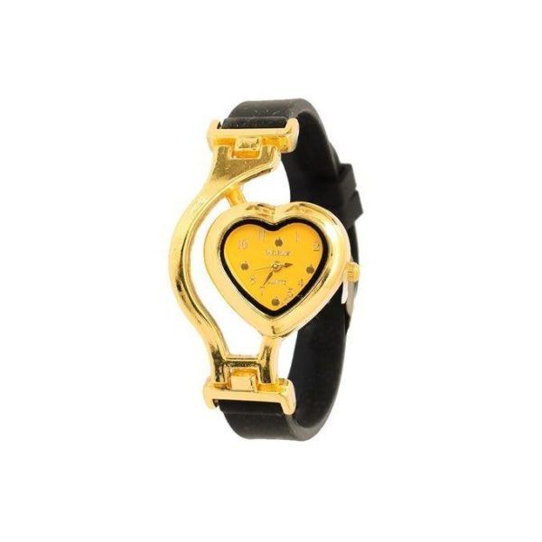 Pak Fook Montre Bracelet - Cadran En Forme De Coeur - Or