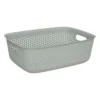 Panier en plastique-10L/39X29X13cm-ajoure tila-vert sauge