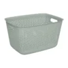 Panier en plastique-17L/29x39x22cm-ajoure tila vert sauge