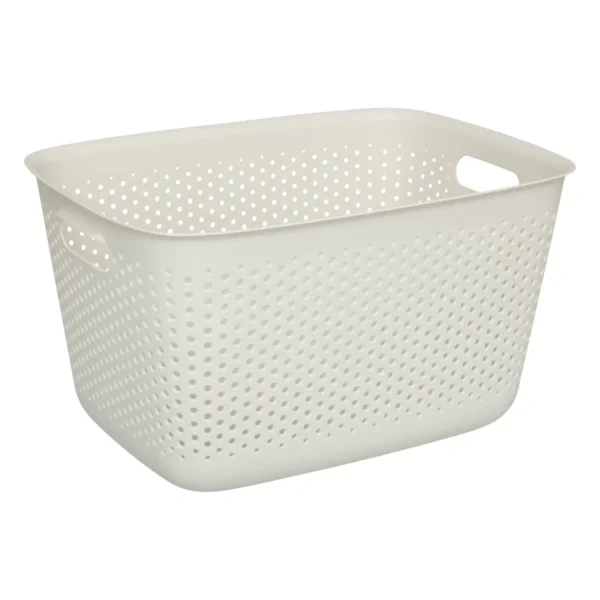 Panier en plastique-17L/ajoure tila creme