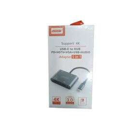 Adaptateur 5 En 1-USB-C To HUB PD+HDTV+VGA+USB+AUDIO - Noir