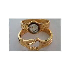 Ensemble Montre +Bracelet Femme Mod - Or -SB