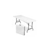 (PM) Table De Réception Traiteur Pliante - 6 Personnes - 180x70xH73,5 Cm - Structure En Acier Et Plateau