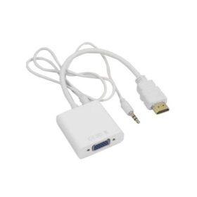 HDMI To VGA Converter Adapter Male To Female 3.5mm Audio
