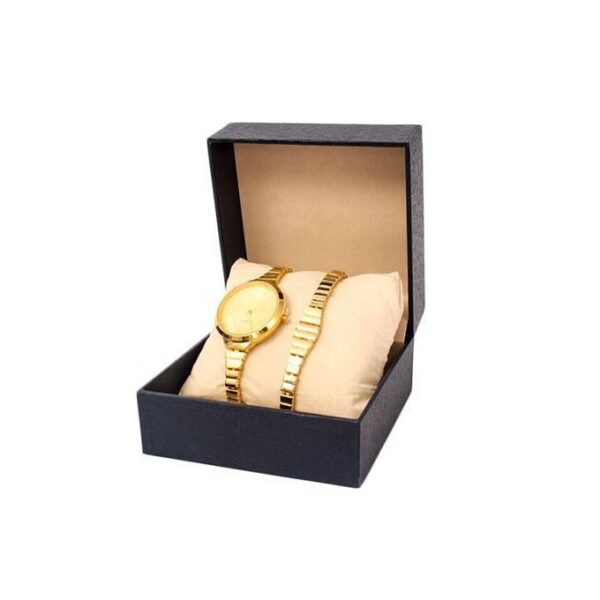 Pak Fook Ensemble Montre + Bracelet Femme - AB - Or