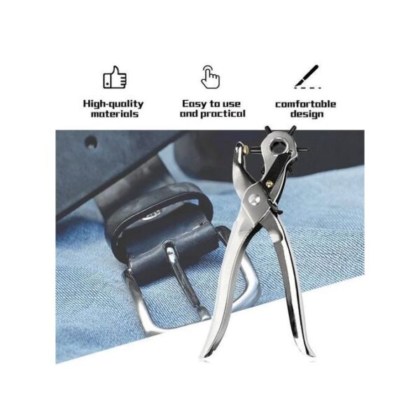 Perforateur En Cuir Ceinture Professionnel De Machine-outil à Main Six Tailles D'argent Poinçon Trou Poignée