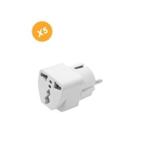5 Adaptateur Prise Electrique - Blanc