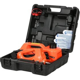 DURHAND Cric électrique Hydraulique Voiture Levage 15,5-36 Cm/42 Cm - 12V Charge 5 Tonnes Avec Kit Complet Mode 2