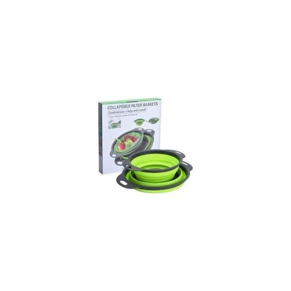 Lot De 2 Paniers Filtrants En Silicone Pliables