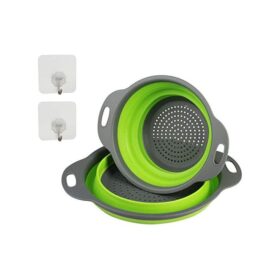 Lot De 2 Paniers Filtrants En Silicone Pliables