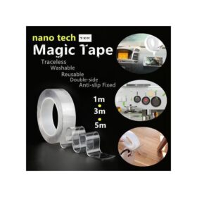 Scotch Ruban Adhesif Nanotechnologie Double Face Réutilisable Ultra-Adhérent ,Antidérapant