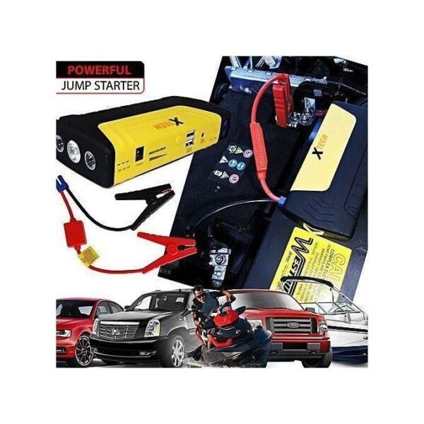 Démarreur De Saut De Voiture Haute Puissance 12v, Booster De Batterie, 4 Ports De Chargeur USB, Outil D'urgence