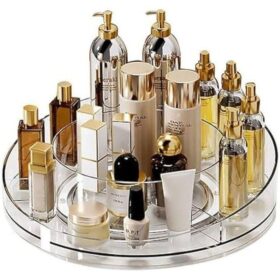 Organisateur de Maquillage Rotatifs Transparents Multifonctions