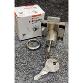 Serrure de tiroir éléphant pour la maison en nickel