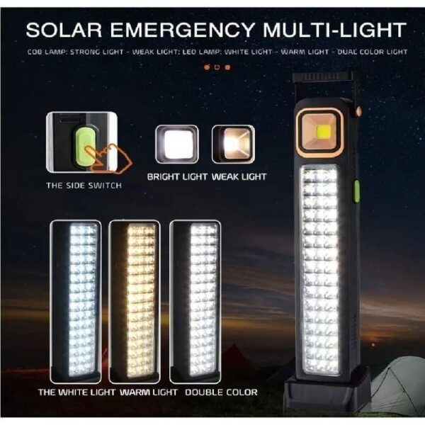 Super Lampe solaire d'urgence rechargeable USB