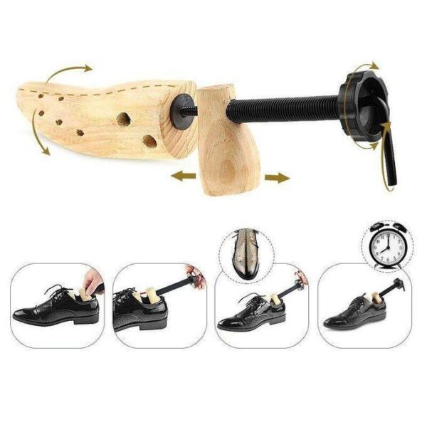 1pcs Civière, Elargisseur De Chaussures En Bois Naturel Pour Hommes Et Femmes