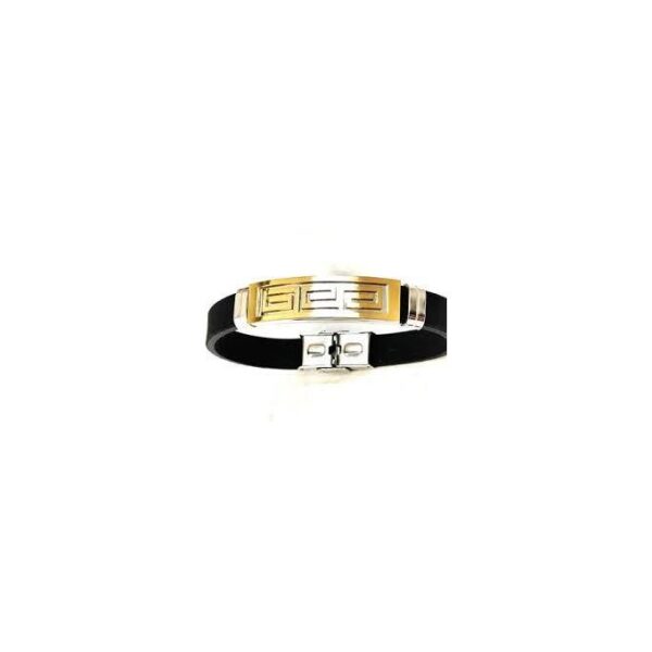 Bracelets Homme En Silicone - Noir/Or