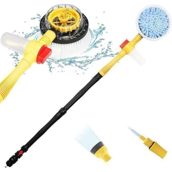 Brosse De Lavage De Voiture Rétractable Et Rotative à 360°, Manche Long, Mousse Automatique