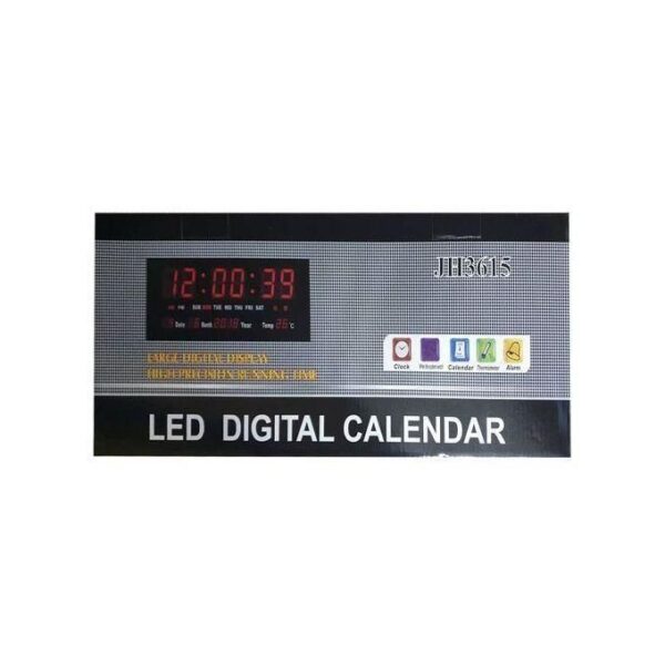 Calendrier Horloge Numérique Led - Jh3615 - Noir