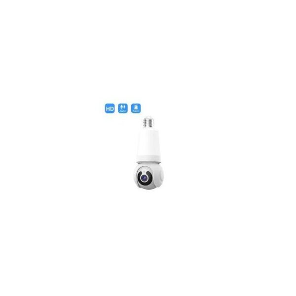 Caméra de sécurité à ampoule 2-in-1 Caméra de surveillance WiFi avec audio bidirectionnel V380 APPLICATION PRO
