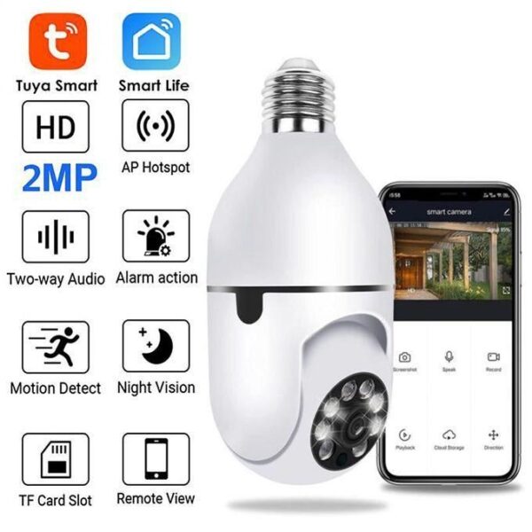 Caméra WiFi 360 Panoramique Ampoule 1080P